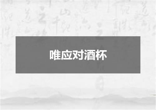 唯应对酒杯
