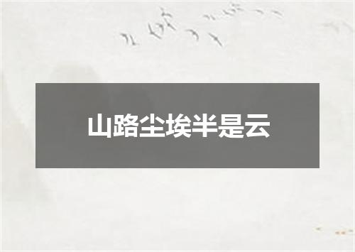山路尘埃半是云