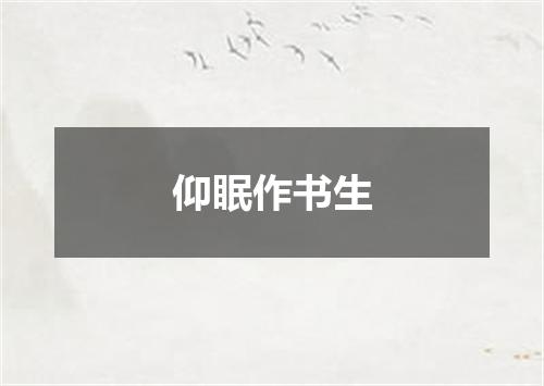 仰眠作书生