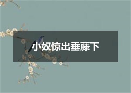 小奴惊出垂藤下