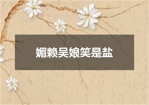 媚赖吴娘笑是盐