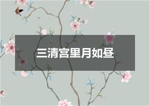 三清宫里月如昼