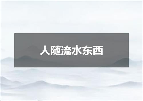 人随流水东西