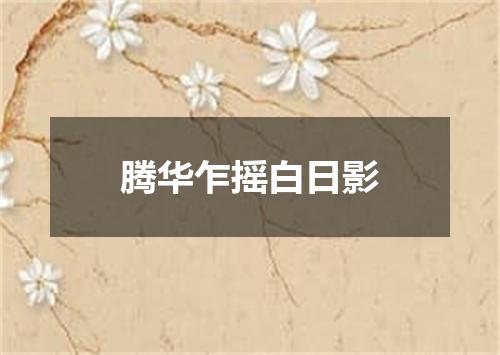腾华乍摇白日影