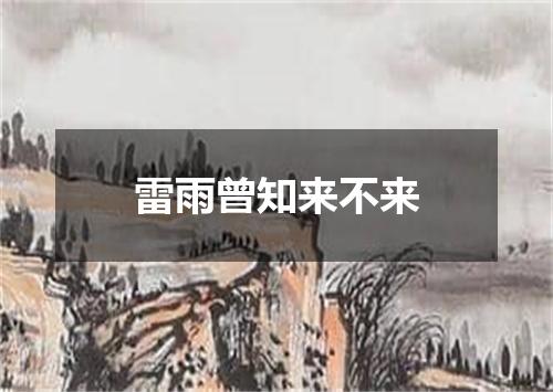雷雨曾知来不来