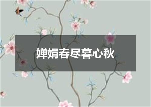 婵娟春尽暮心秋