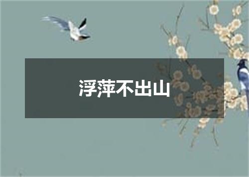 浮萍不出山
