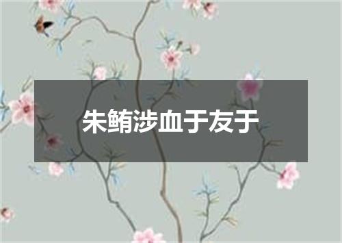 朱鲔涉血于友于