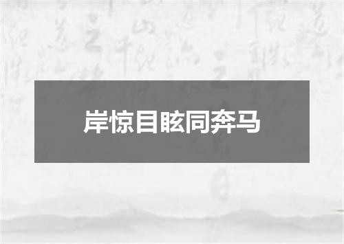 岸惊目眩同奔马