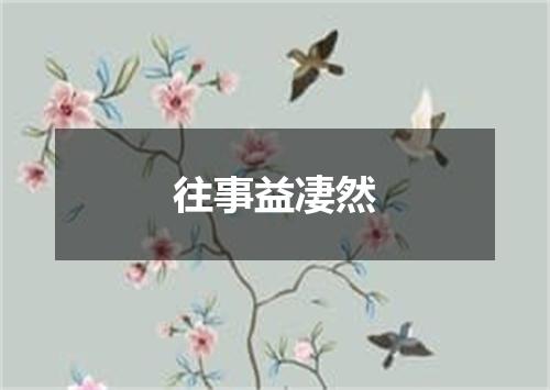 往事益凄然