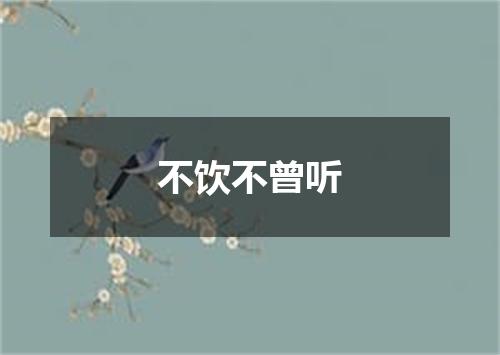 不饮不曾听
