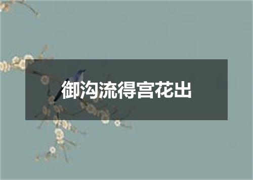 御沟流得宫花出