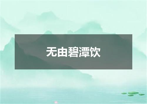 无由碧潭饮