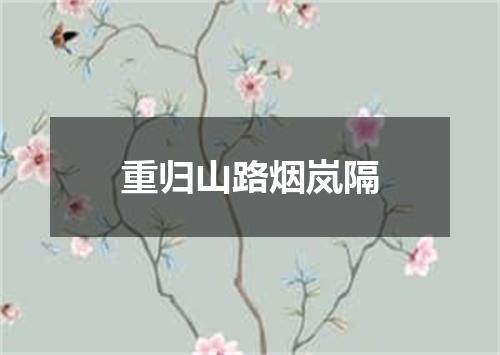 重归山路烟岚隔