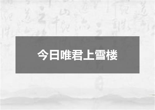 今日唯君上雪楼