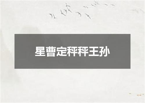 星曹定秤秤王孙