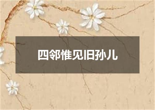 四邻惟见旧孙儿