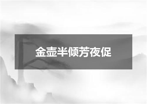 金壶半倾芳夜促