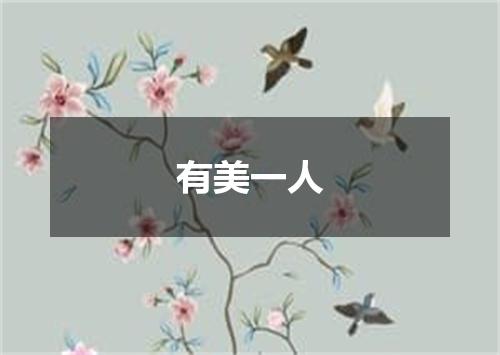 有美一人