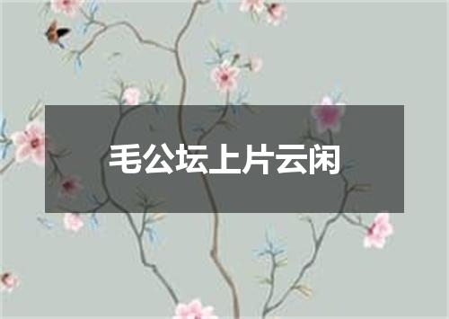 毛公坛上片云闲