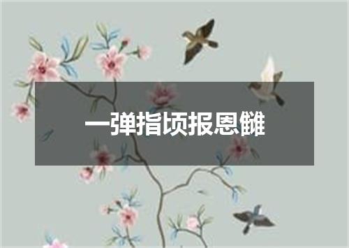 一弹指顷报恩雠