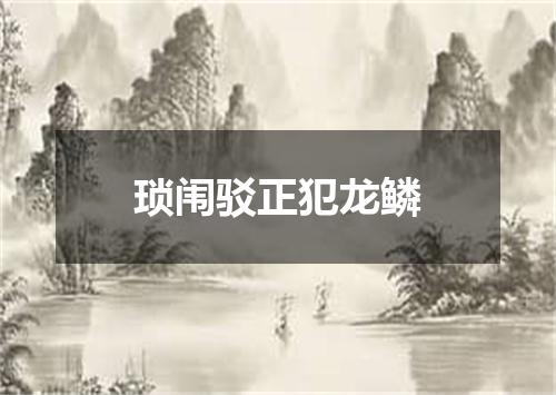 琐闱驳正犯龙鳞