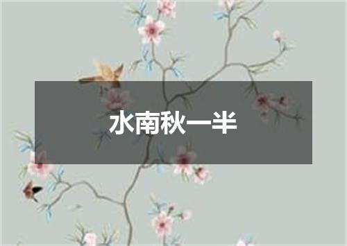 水南秋一半