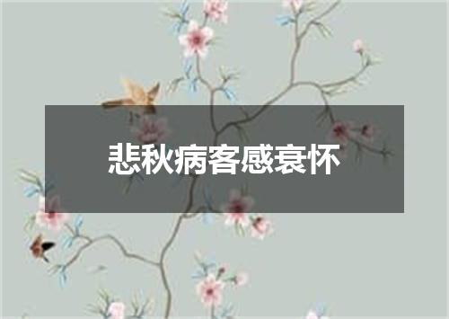 悲秋病客感衰怀