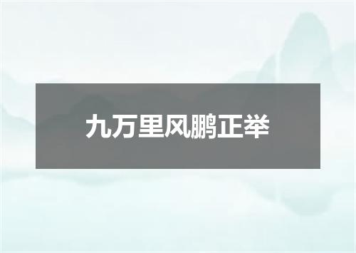 九万里风鹏正举
