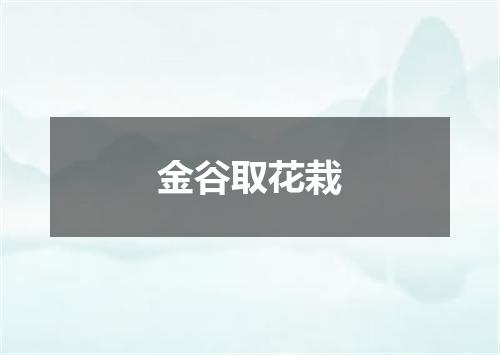 金谷取花栽