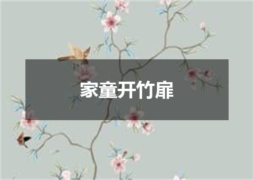 家童开竹扉