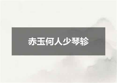赤玉何人少琴轸