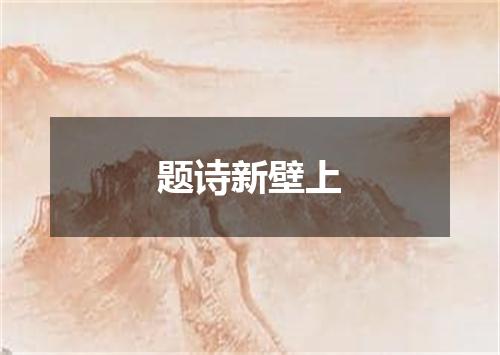 题诗新壁上