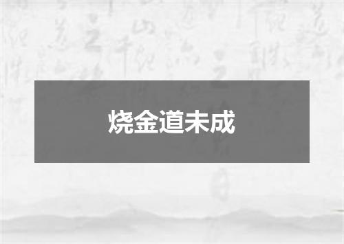 烧金道未成