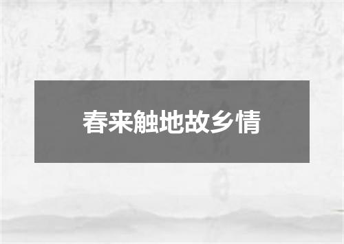 春来触地故乡情