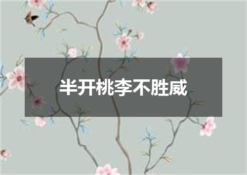 半开桃李不胜威