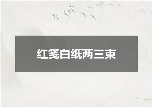 红笺白纸两三束
