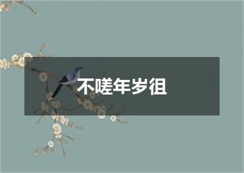 不嗟年岁徂