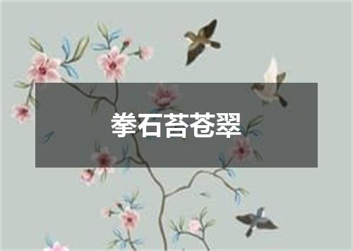拳石苔苍翠