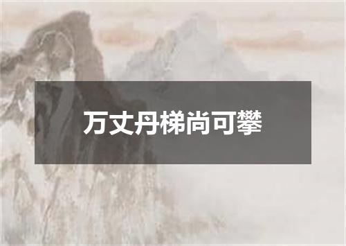 万丈丹梯尚可攀