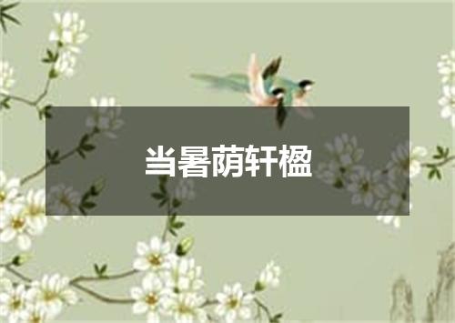 当暑荫轩楹