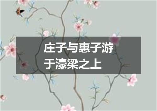 庄子与惠子游于濠梁之上