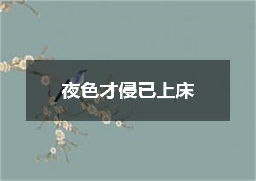 夜色才侵已上床