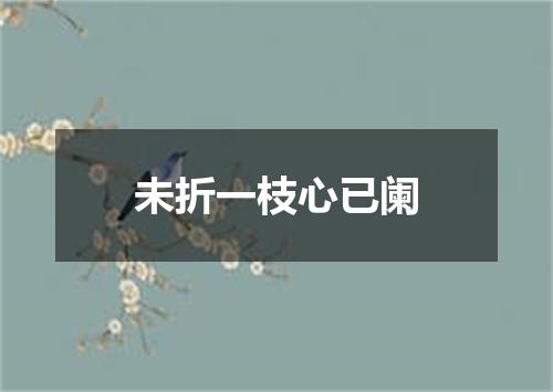 未折一枝心已阑