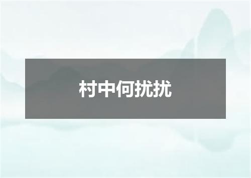 村中何扰扰