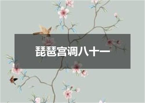 琵琶宫调八十一