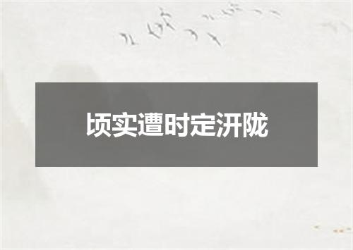顷实遭时定汧陇