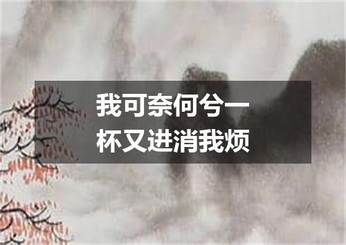 我可奈何兮一杯又进消我烦