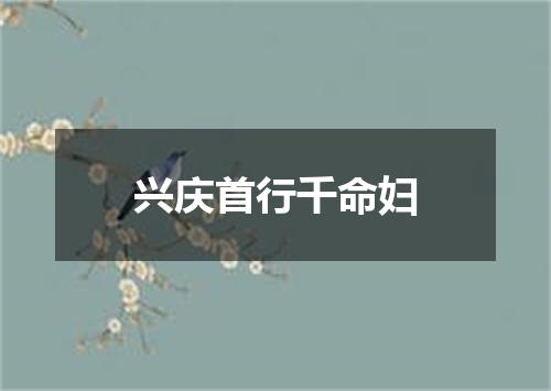 兴庆首行千命妇