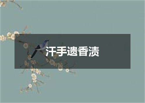 汗手遗香渍